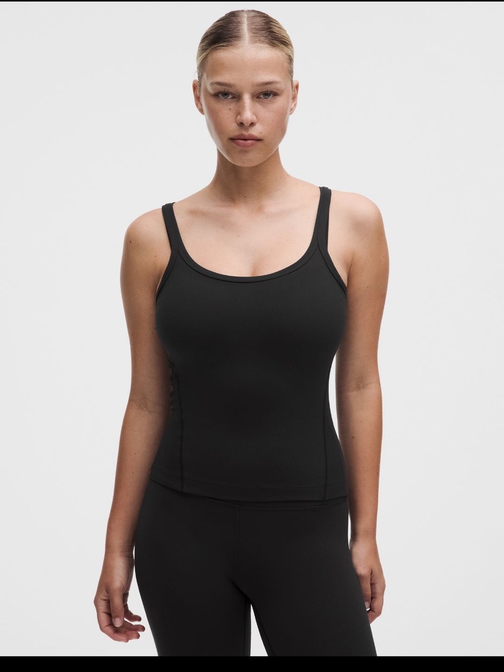 Lululemon Align Scoop Neck waist length tank, black, size 8